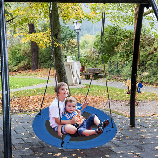 40" Flying Saucer Tree Swing Indoor Outdoor Play Set Swing for Kids Blue Rocket