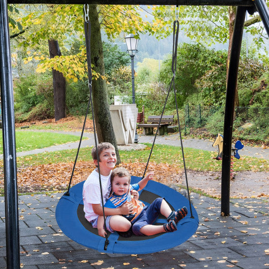 40" Flying Saucer Tree Swing Indoor Outdoor Play Set Swing for Kids Blue Whale