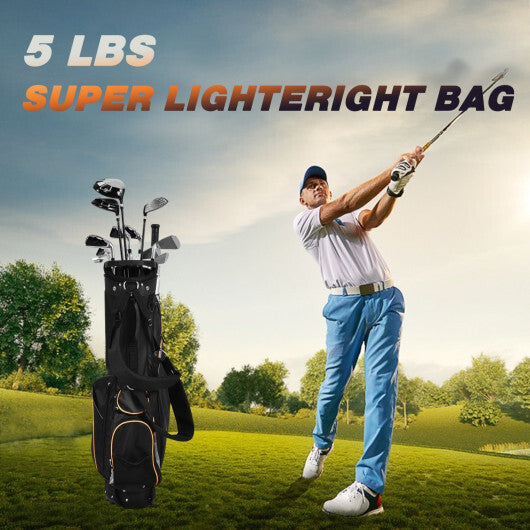 Costway 9 Inch Golf Stand Bag Divider Carry Pockets Storage