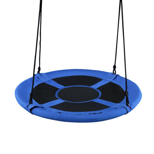 40" Flying Saucer Tree Swing Indoor Outdoor Play Set Swing for Kids Blue