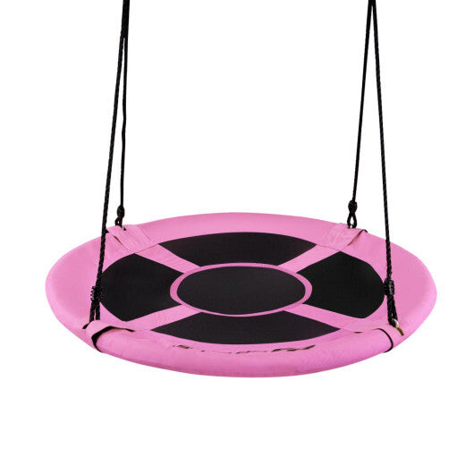 40" Flying Saucer Tree Swing Indoor Outdoor Play Set Swing for Kids Pink