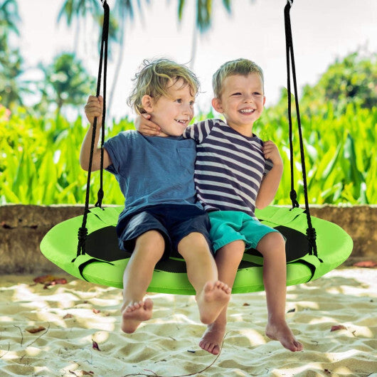 40" Flying Saucer Tree Swing Indoor Outdoor Play Set Swing for Kids Green