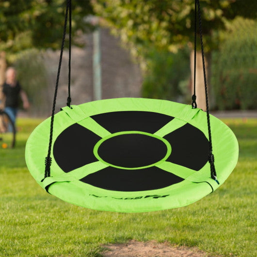 40" Flying Saucer Tree Swing Indoor Outdoor Play Set Swing for Kids Green