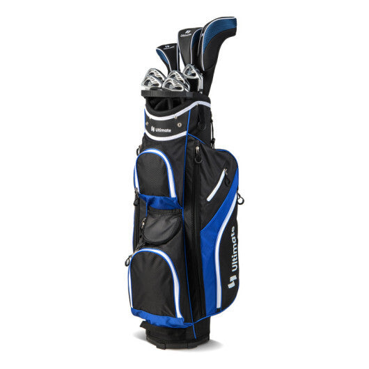 Costway Golf Cart Bag with 14 Way Top Dividers-Blue