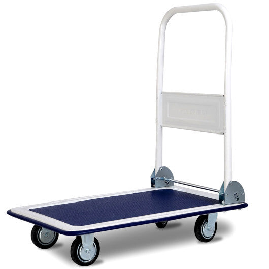 330lbs Platform Cart Dolly Foldable Push Hand Iron