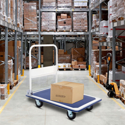 660lbs Platform Cart Dolly Folding Foldable Moving Warehouse Push Hand Truck