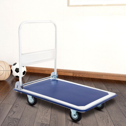 660lbs Platform Cart Dolly Folding Foldable Moving Warehouse Push Hand Truck