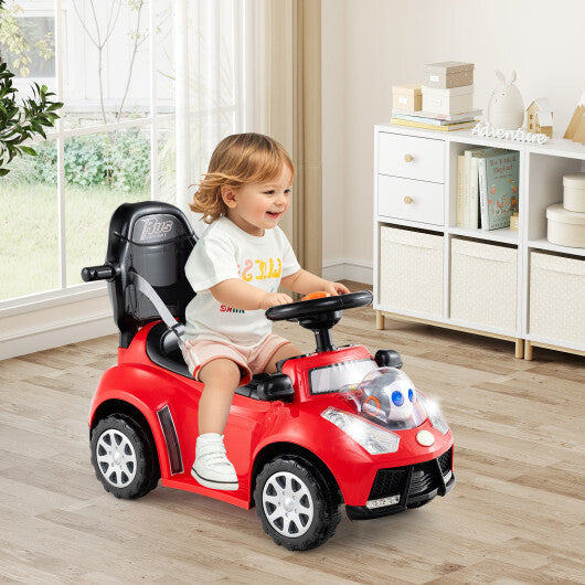 Costway 3-in-1 Push Car for Toddler Stroller Sliding Walking Car for Boys and Girls - Red