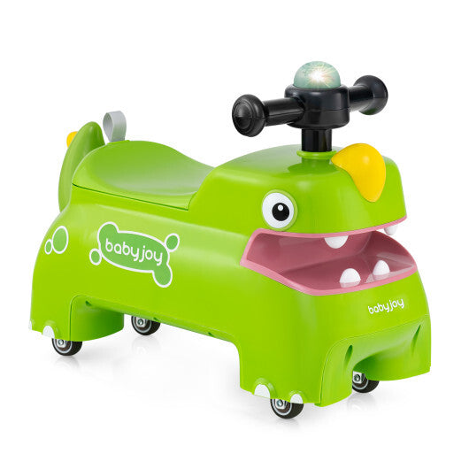 Toddler Ride on Toy Walking Sliding Car with Lights and Music Green