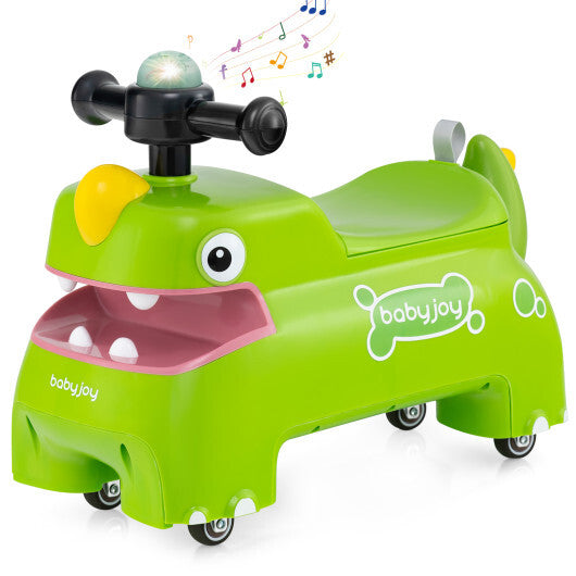 Toddler Ride on Toy Walking Sliding Car with Lights and Music Green