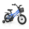 Prorider 14'' Kid's Bike with Removable Training Wheels & Basket for 3-5 Years Old Blue
