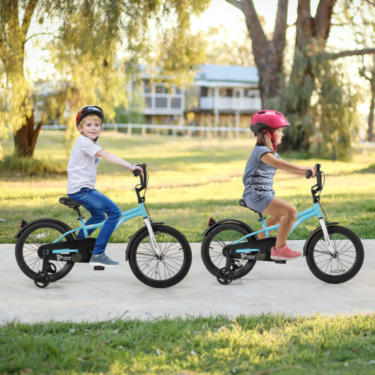 Costway 18-Inch Kids Bike for 4-8 Years Old Children Bicycle with Training Wheels