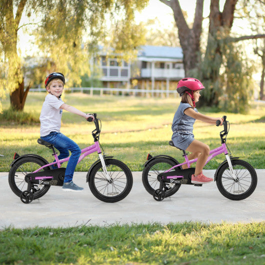 Costway Kids Bike 16-Inch Children Training Bicycle with 2 Brake for 4-7 Years Old