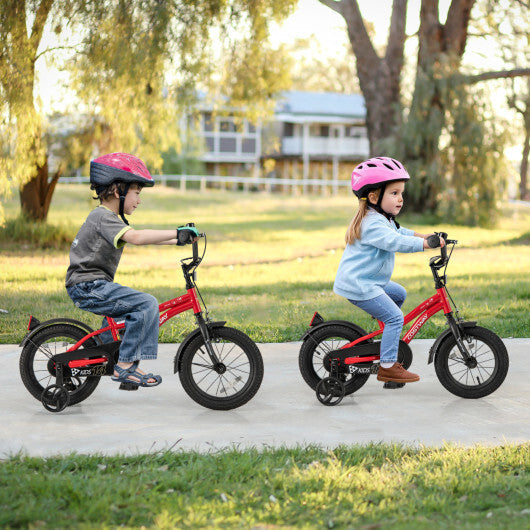 Costway 12 Inch Kids Bike Adjustable Bicycle with Reflectors and Bell for 3-4 Years Old