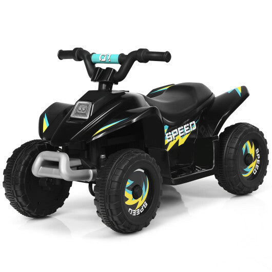 Costway 6V Kids Electric Quad ATV 4 Wheels Ride On Toy Toddlers Forward&Reverse Black