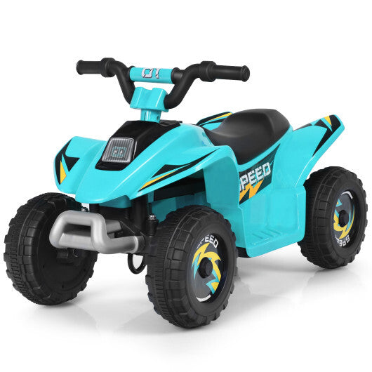 Costway 6V Kids Electric Quad ATV 4 Wheels Ride On Toy for Toddlers Forward&Reverse Blue