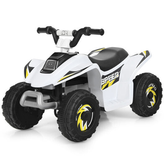 Costway 6V Kids Electric Quad ATV 4 Wheels Ride On Toy Toddlers Forward&Reverse White