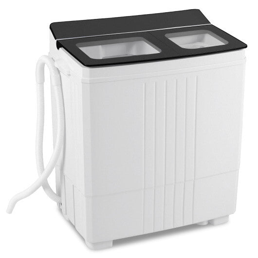Portable Washing Machine with 12 LBS Washer and 8 LBS Spinner Combo for Apartments-Gray