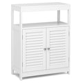 Costway Freestanding Bathroom Floor Cabinet with Double Shutter Doors-White