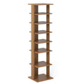 7-Tiers Vertical Wooden Space Saving Shoe Rack for Front Door-Natural