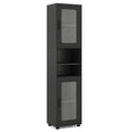 Tall Bathroom Storage Cabinet 67 Inches Freestanding Storage Organizer-Black