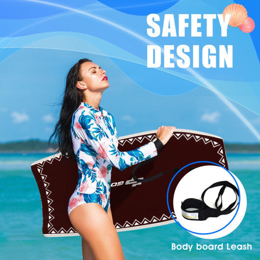 Costway 37 Inch Lightweight Surfboard With Fin EPS Core for Kids and Adults-M