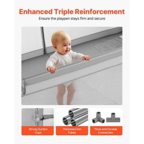 Baby Playpen, 78.7 x 70.3 Extra Large Playpen for Babies Toddlers, Indoor/Outdoor Baby Fence Play Yard, No-Gap Safety Activity Center with 50 Ocean Balls, Zippered Door & Soft Breathable Mesh