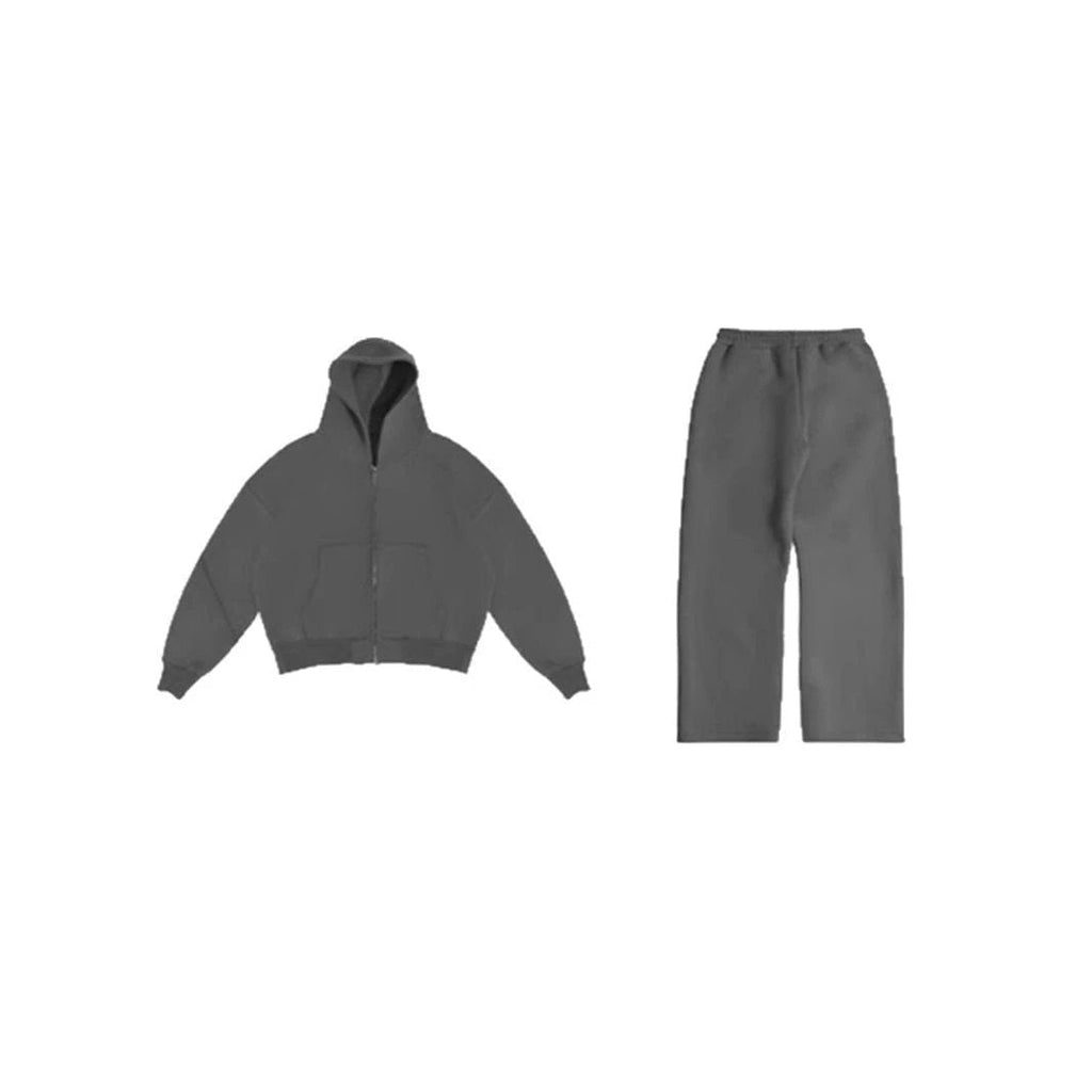 Retro Sports Casual Hoodie Leisure Suit