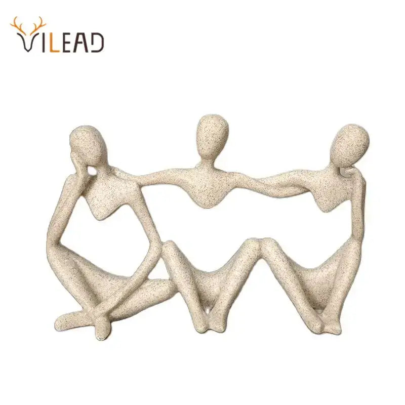 Abstract Friendship Figurine by DecorBites™ - Resin Best Friend Statue for Home Decor
