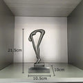 Abstract black metal gymnast statue desk ornament living room decor