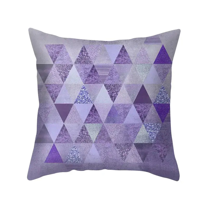 DecorBites™ Blue Purple Polyester Pillow Case Throw Pillow Cover for Home Office Bedroom Sofa