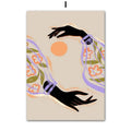 Abstract Girl Hand Fruit Flower Leaf Vase Wall Art Canvas Painting