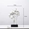 Abstract translucent horse head statue resin figurine living room decor