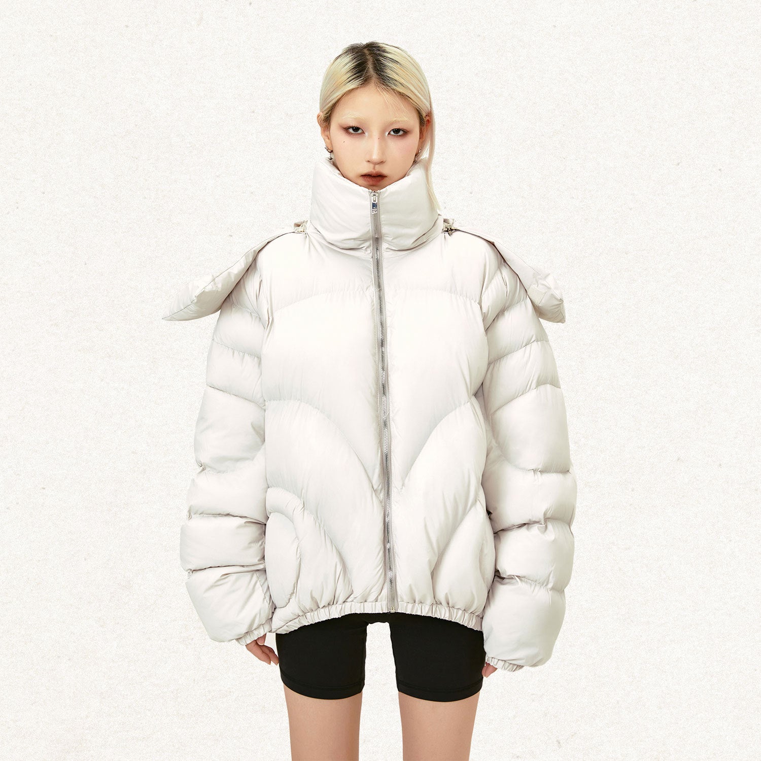 Profile Coat Detachable Hat Collar Thickened Cotton Padded Coat