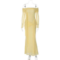 Women's Off-shoulder Slim-fit Lace Up Dress
