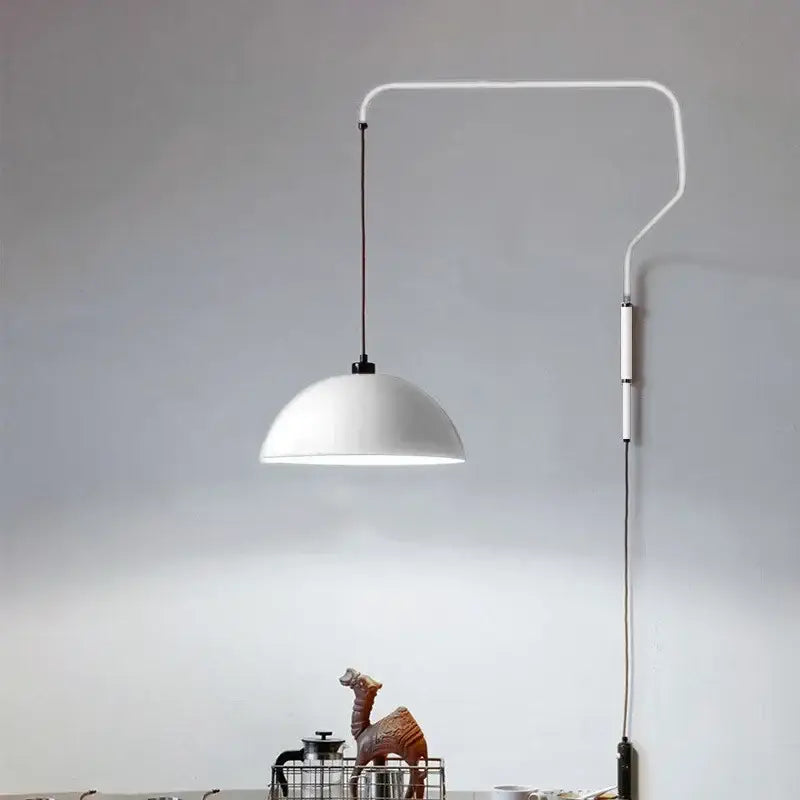 Adjustable nordic pendant wall lamp red dome light for kitchen island