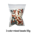 Adjustable shower head with chrome accents and filter beads bathroom