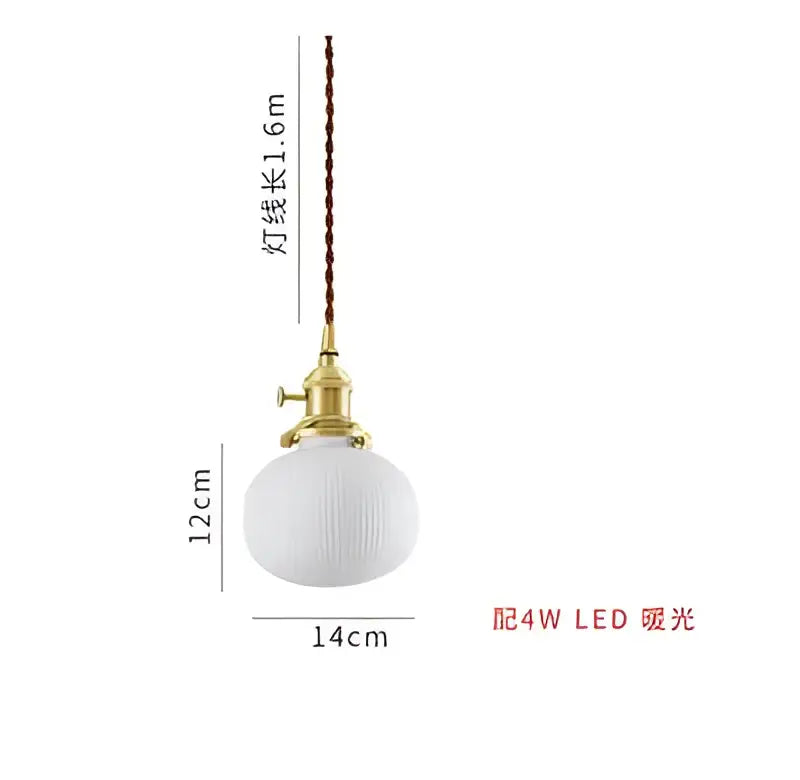 Amber & cream geometric glass pendant light for dining room