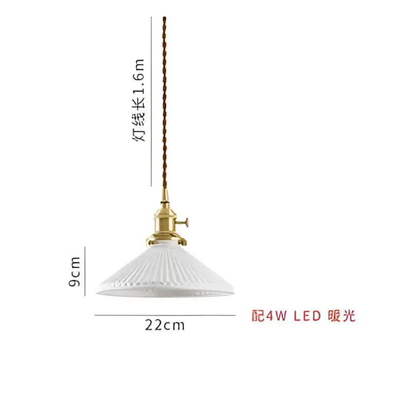 Amber & cream geometric glass pendant light for dining room