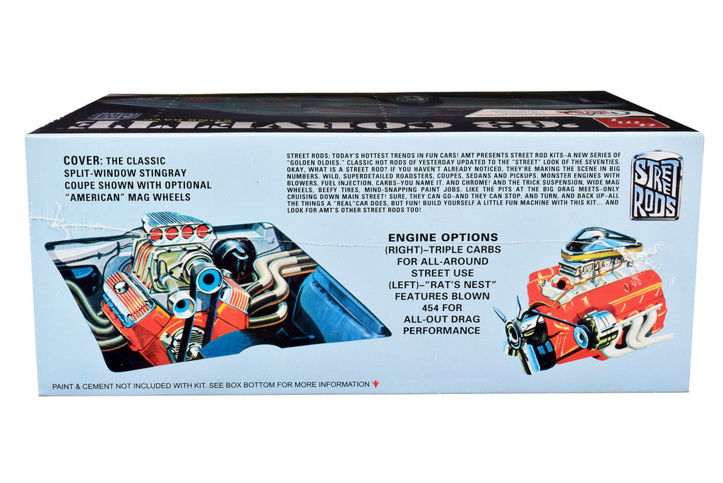 Skill 2 Model Kit 1963 Chevrolet Corvette Stingray 1/25 Scale Model by AMT