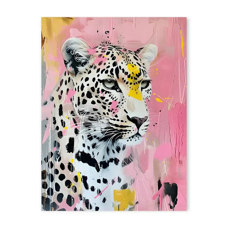 Vibrant tiger and rubber duck animal print canvas wall art living room