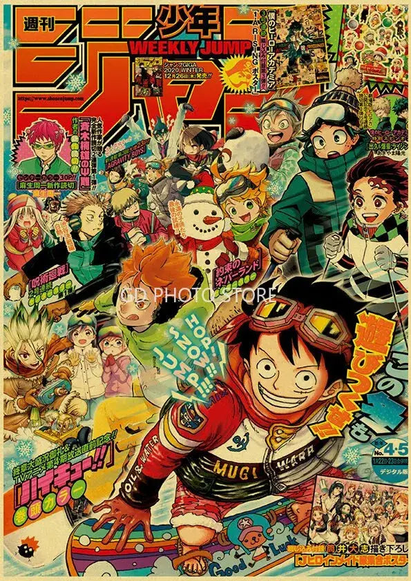 Shonen jump anime poster collection bedroom wall art