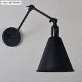 Antique black & white wrought iron wall sconce bedroom reading light