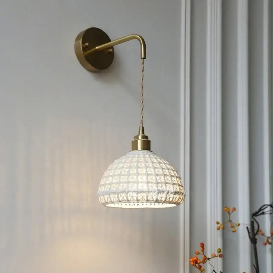 DecorBites™ Ceramic LED Wall Lights with Pull Chain Switch for Restaurant and Bedside