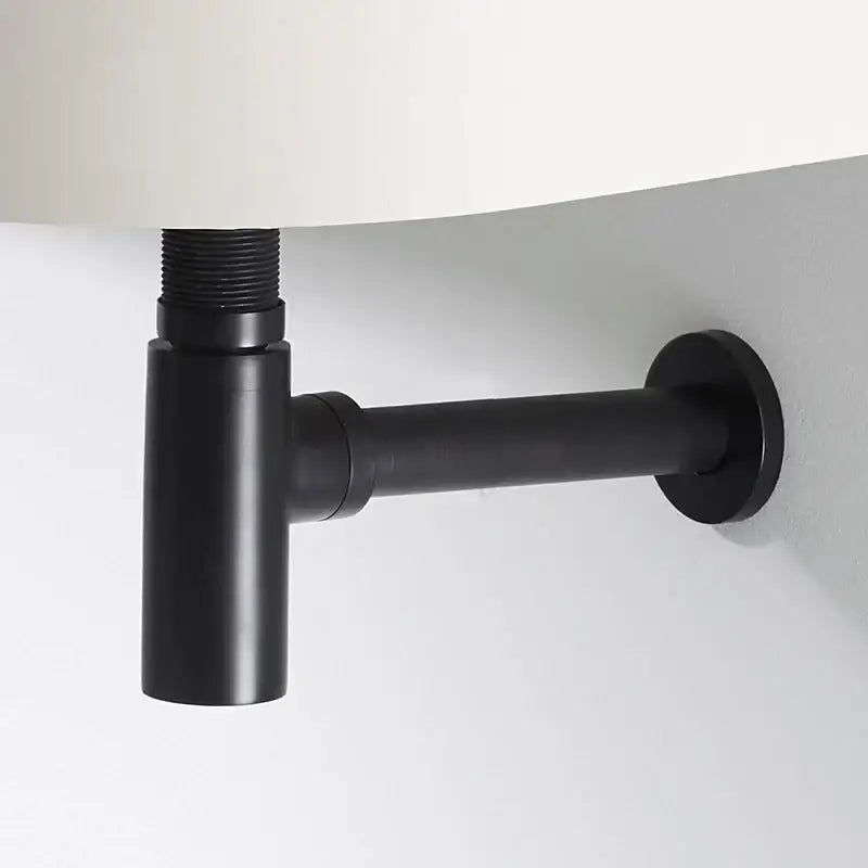 DecorBites™ Brass Round Bottle Trap Oil Rubbed Bronze Black Siphon for Bathroom Vanity