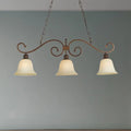 DecorBites™ White Glass Bell Pendant Light - Classic Island Lighting with 3 Lights for Dining Room