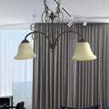DecorBites™ Bell Island Pendant Light with White Glass & 2 Bulbs for Dining Room Ceiling