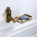 Antique bronze carved bath accessories set bathroom wall rack