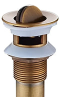 DecorBites™ Brass Pop Up Sink Drain - Antique Bathroom Brass Pop-up Drain