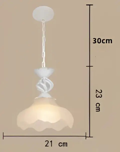 DecorBites™ Industrial Loft Chandelier with Glass Lampshade Lighting Fixture